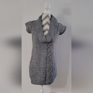 Express cowl neck short sleeve sweater size Medium gray